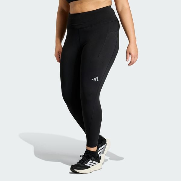 Legginsy do biegania adi365 Climacool AOP 7/8 (Plus Size). Czarne legginsy Adidas, plus size, bez wzorów. Za 279.00 zł.