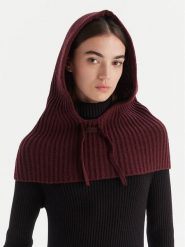 PINKO Komin 104494 A2Z1 R57 Bordowy. Czerwone rękawiczki Pinko, bez wzorów, z materiału. Za 659.99 zł.