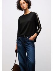 Street One Bluzka w kolorze czarnym rozmiar: 42. Czarne bluzki Street One, bez wzorów, street, bez kołnierzyka, bez ramiączek. Za 109.00 zł.
