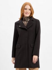 Liu Jo Collection Krótki płaszcz damski Kobiety Sztuczne włókno czarny jednolity, 42. Czarne płaszcze Liu Jo Collection, bez wzorów, z włókna, bez kaptura. Za 1,169.95 zł.