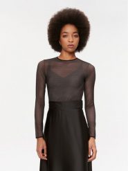 TWINSET Body 232TT2480 Czarny Slim Fit. Czarne body Twinset, m, bez wzorów, z syntetyku. Za 349.99 zł.