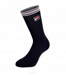 Skarpety tenisowe Fila Heritage Sport 1P. Czarne skarpety Fila, bez wzorów, z elastanu. Za 29.00 zł.