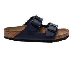 Klapki turystyczne uniseks Birkenstock Arizona 751. Niebieskie klapki Birkenstock, bez wzorów, z materiału, bez obcasa. Za 441.00 zł.