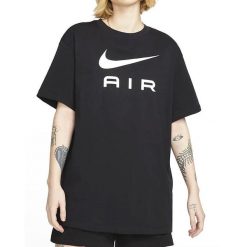 Koszulka sportowa damska Nike Air Bf. Czarne koszulki sportowe Nike, bez wzorów, bez ramiączek, do piłki nożnej. Za 341.00 zł.