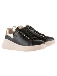 Högl Skórzane sneakersy w kolorze czarnym na koturnie rozmiar: 38,5. Czarne trampki Högl, bez wzorów, bez zapięcia. Za 364.56 zł.