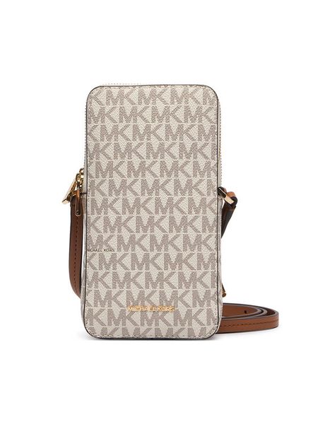 MICHAEL Michael Kors Torebka Jet Set 32F6GJ6C5B Kremowy. Białe listonoszki MICHAEL Michael Kors, bez wzorów, ze skóry, bez dodatków. Za 619.99 zł.