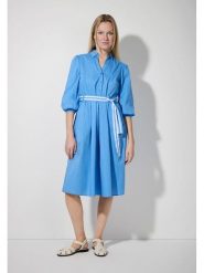 More & More Sukienka w kolorze niebieskim rozmiar: 38. Niebieskie sukienki More & More, bez wzorów, z tkaniny, bez kołnierzyka, bez ramiączek, midi. Za 219.60 zł.
