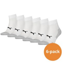 Skarpety Puma Sport Quarter z amortyzacją, 6 szt., białe. Białe skarpety Puma, bez wzorów, z elastanu. Za 162.99 zł.