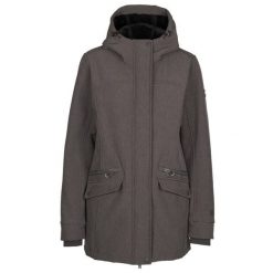 Trespass Anza - Damska kurtka softshellowa Dark Grey Marl. Szare kurtki sportowe Trespass, bez wzorów, z softshellu, bez kaptura. Za 399.99 zł.