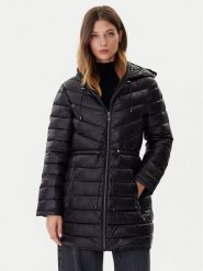 DKNY Płaszcz zimowy DLEMPV38 Czarny Slim Fit. Czarne płaszcze DKNY, na zimę, m, bez wzorów, z syntetyku, bez kaptura. Za 789.99 zł.