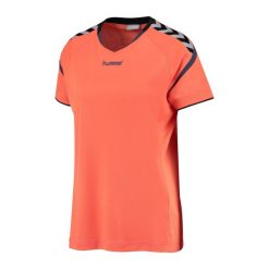 Koszulka sportowa damska T-shirtAuthentic Charge S/S Poly Jersey Woman. Brązowe koszulki sportowe Hummel, bez wzorów, z jersey, bez ramiączek, do piłki nożnej. Za 52.99 zł.