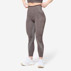 Legginsy do treningu siłowego damskie Domyos seamless. Białe legginsy DOMYOS, xs, bez wzorów, z elastanu. Za 109.99 zł.
