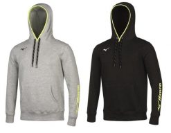 Bluza z kapturem Mizuno Team. Czarne bluzy Mizuno, xl, bez wzorów, z poliesteru, z kapturem. Za 270.50 zł.