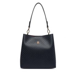 Torebka Tommy Hilfiger. Niebieskie torebki klasyczne TOMMY HILFIGER, bez wzorów, bez dodatków. Za 649.99 zł.
