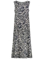 Sublevel Sukienka w kolorze granatowo-białym rozmiar: M. Białe sukienki Sublevel, na co dzień, m, bez wzorów, z wiskozy, klasyczne, bez kołnierzyka, bez ramiączek, maxi, proste. Za 123.82 zł.