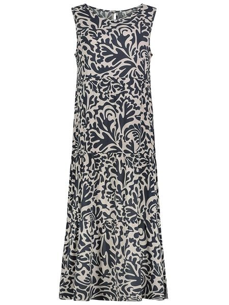 Sublevel Sukienka w kolorze granatowo-białym rozmiar: M. Białe sukienki Sublevel, na co dzień, m, bez wzorów, z wiskozy, klasyczne, bez kołnierzyka, bez ramiączek, maxi, proste. Za 123.82 zł.