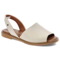 Beżowe Sandały Lemar Modne Skórzane Buty Na Lato. Brązowe sandały Lemar, z aplikacjami, ze skóry, eleganckie, bez obcasa, na obcasie, bez zapięcia. Za 199.00 zł.