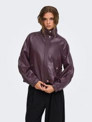 ONLY Kurtka przejściowa w kolorze fioletowym rozmiar: XL. Różowe kurtki Only, xl, bez wzorów, ze skóry, bez kaptura. Za 224.95 zł.