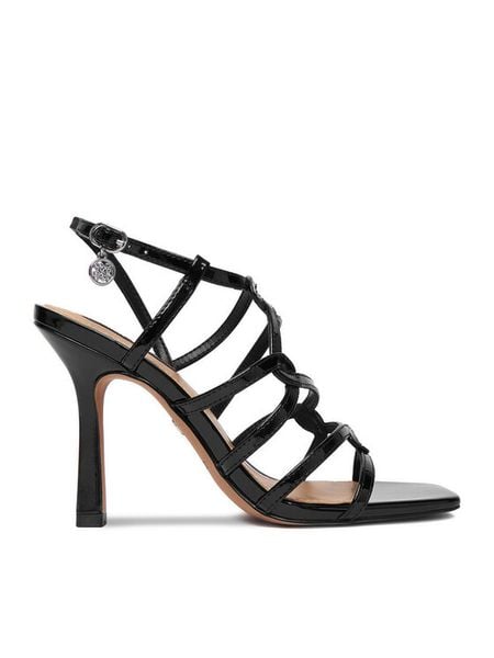 Nine West Sandały CEO-LS955066-23 Czarny. Czarne sandały Nine West, bez wzorów, ze skóry, bez obcasa, na szpilce, bez zapięcia. Za 279.99 zł.