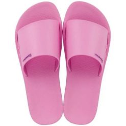 Klapki basenowe damskie Ipanema Anat Classic Slide. Czerwone klapki Ipanema, bez wzorów, z materiału, bez obcasa. Za 58.85 zł.