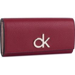 Duży Portfel Damski CALVIN KLEIN - Re-Lock Lrg Trifold K60K605682 Xcl. Czerwone portfele Calvin Klein, bez wzorów, ze skóry ekologicznej. Za 339.00 zł.