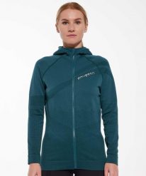 Bluza damska wełniana z kapturem Brubeck THERMO WOOL by Pustelnik. Zielone bluzy Brubeck, na zimę, m, bez wzorów, z dzianiny, z kapturem. Za 439.00 zł.