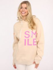 Zwillingsherz Bluza "Alissa Heart" w kolorze beżowym rozmiar: L/XL. Brązowe bluzy Zwillingsherz, l, bez wzorów, z bawełny, z kapturem. Za 237.73 zł.