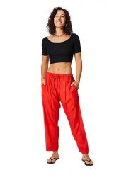 Aller Simplement Spodnie w kolorze czerwonym rozmiar: 34-40. Czerwone spodnie materiałowe Aller Simplement, na co dzień, bez wzorów, z materiału. Za 56.99 zł.