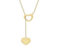 Naszyjnik srebrny - serca. Szare naszyjniki Apart, pozłacane. Za 259.00 zł.