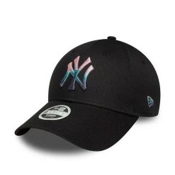 Czapka baseballowa damska New York Yankees 9forty Metallic Logo. Czarne czapki New Era, bez wzorów, z materiału. Za 179.50 zł.