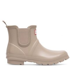 Kalosze Hunter. Brązowe kalosze Hunter, bez wzorów. Za 219.99 zł.