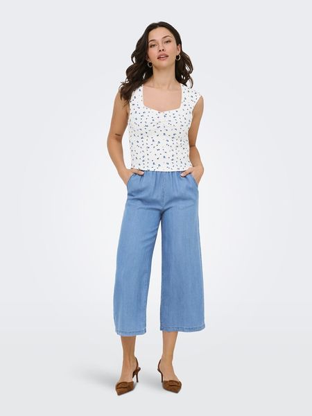 ONLY Top w kolorze białym rozmiar: XL. Białe topy Only, xl, bez wzorów, bez kołnierzyka, bez ramiączek. Za 43.68 zł.