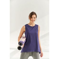 Top do jogi Moonholi Galaxy z asymetrycznym tyłem. Niebieskie topy MOONHOLI, xs, bez wzorów, z asymetrycznym kołnierzem, bez ramiączek. Za 199.00 zł.