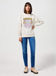 Wrangler Bluza w kolorze kremowym rozmiar: L. Brązowe bluzy Wrangler, l, bez wzorów, z bawełny, bez kaptura. Za 122.96 zł.
