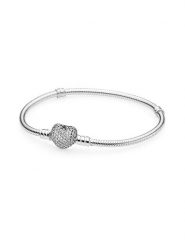 Pandora Srebrna bransoletka z cyrkoniami rozmiar: 18 cm. Szare bransoletki Pandora, z cyrkonią, srebrne. Za 308.95 zł.
