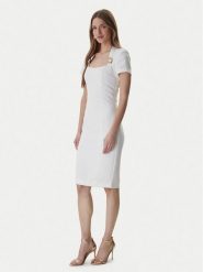 Marciano Guess Sukienka koktajlowa 6RGK12 7357A Biały Regular Fit. Białe sukienki Marciano Guess, z aplikacjami, z syntetyku, wizytowe, bez kołnierzyka, bez ramiączek. Za 1,019.00 zł.