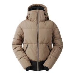 Damska kurtka narciarska z kapturem Dare 2B Glitz. Brązowe kurtki narciarskie Dare 2b, bez wzorów, z polaru, z kapturem, narciarskie. Za 649.99 zł.