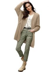 Heine Kardigan w kolorze beżowym rozmiar: 40. Brązowe kardigany Heine, bez wzorów, ze splotem. Za 78.99 zł.