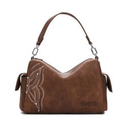 Torebka Desigual. Brązowe torebki klasyczne Desigual, bez wzorów, bez dodatków. Za 289.99 zł.