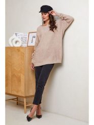 Soft Cashmere Sweter w kolorze jasnobrązowym rozmiar: 34/36. Brązowe swetry Soft Cashmere, bez wzorów, z kaszmiru, bez ramiączek. Za 104.99 zł.