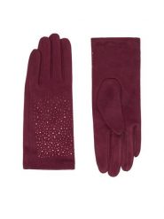 Nine West Rękawiczki CEO-NW-W6-001-AW26K Bordowy. Czerwone rękawiczki Nine West, bez wzorów, z dzianiny. Za 39.99 zł.