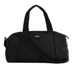 Materiałowa torba sportowa Solier SM05 Shala - czarny. Czarne torby na ramię bez wzorów, z materiału, sportowe, na ramię, duże, bez dodatków. Za 76.99 zł.