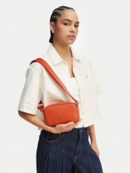 Tommy Hilfiger Torebka Th Logotape Camera Bag AW0AW18741 Pomarańczowy. Brązowe listonoszki TOMMY HILFIGER, bez wzorów, ze skóry, bez dodatków. Za 409.99 zł.