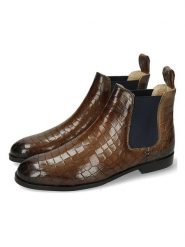 MELVIN & HAMILTON Skórzane sztyblety "Susan 10" w kolorze brązowo-granatowym rozmiar: 37. Brązowe botki Melvin & Hamilton, bez zapięcia. Za 503.95 zł.
