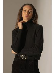 Perfect Cashmere Kaszmirowy golf "Albany" w kolorze czarnym rozmiar: S. Czarne golfy Perfect Cashmere, s, bez wzorów, z kaszmiru, bez ramiączek. Za 521.99 zł.