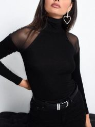 Milan Kiss Koszulka w kolorze czarnym rozmiar: XL. Czarne bluzki Milan Kiss, xl, z aplikacjami, bez kołnierzyka, bez ramiączek. Za 113.99 zł.