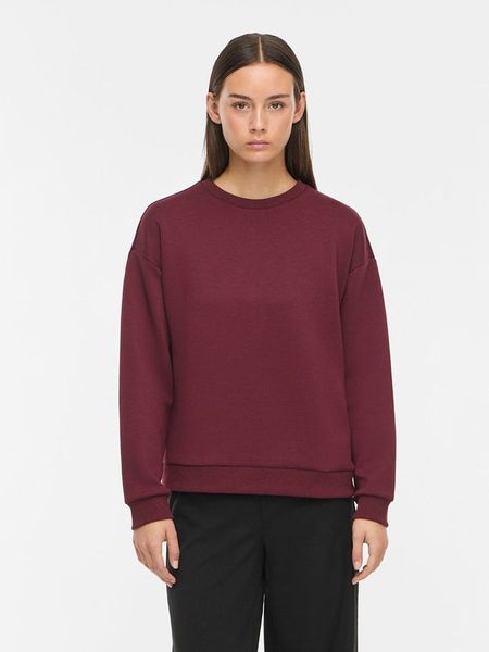 Vila Bluza "Sandy" w kolorze bordowym rozmiar: XS. Czerwone bluzy Vila, xs, bez wzorów, bez kaptura. Za 119.95 zł.
