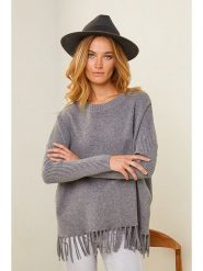 Plume Sweter "Abarran" w kolorze szarym rozmiar: L. Szare swetry Plume, l, bez wzorów, bez ramiączek. Za 129.57 zł.