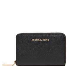 Mały Portfel Damski MICHAEL Michael Kors. Czarne portfele MICHAEL Michael Kors, bez wzorów. Za 429.99 zł.