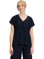 Vera Mont Bluzka w kolorze czarnym rozmiar: 40. Czarne bluzki Vera Mont, bez wzorów, bez kołnierzyka, bez ramiączek. Za 91.77 zł.